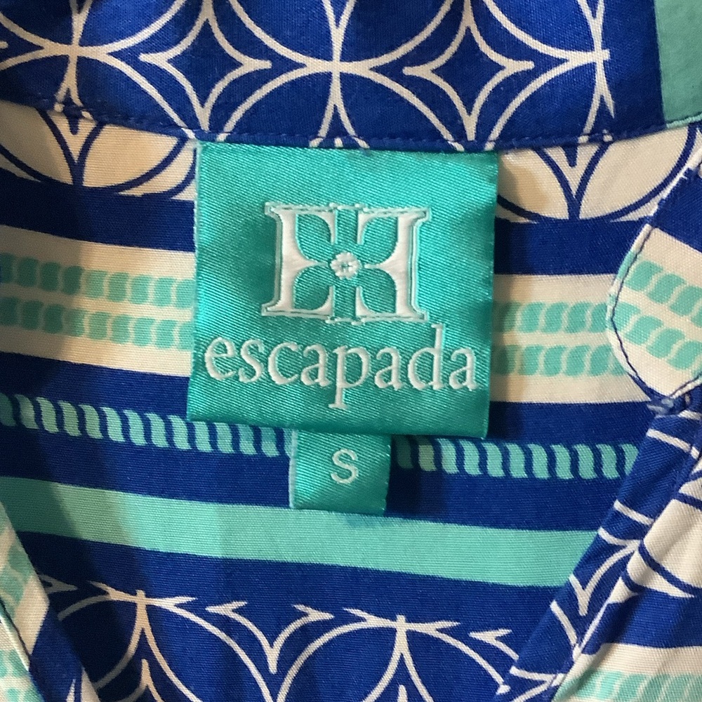 Escapada Blue and White Geometric Tunic - Picture 2 of 7